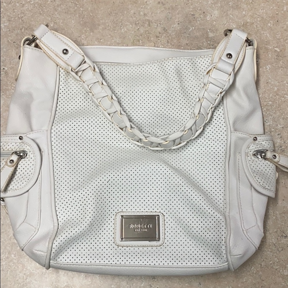 White Rosetti shoulder bag